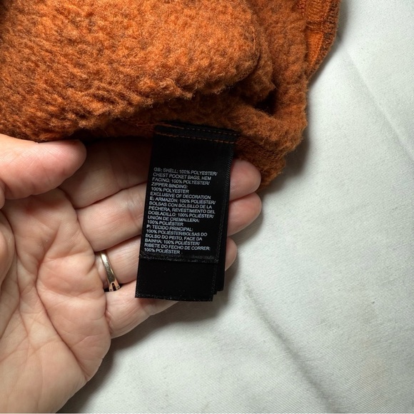 The North Face Men’s Gordon Lyons 1/4 Zip Pullover Sweater Men’s Small Orange - Picture 7 of 7